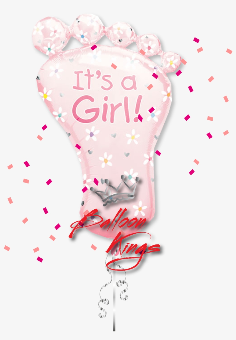 Its A Girl Foot - Foot It's A Girl Mini Shape Anagram Balloons, transparent png download