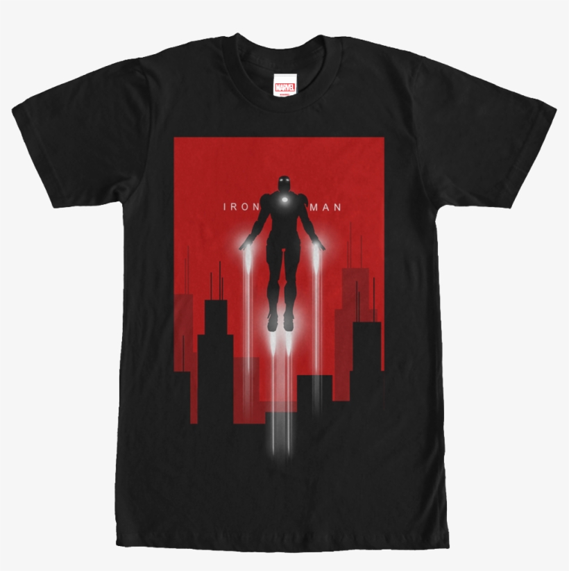 Iron Man Silhouette Flying Download - T-shirt-star-wars-ep7-bb-8-droid, transparent png download