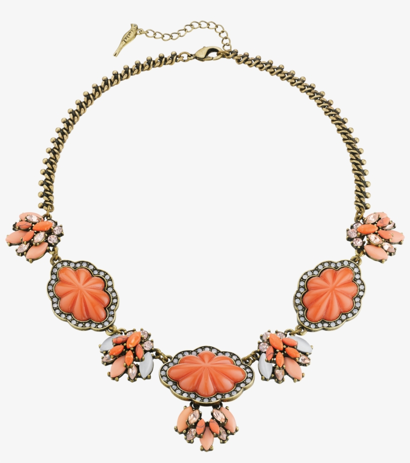 Coral Ensemble - Isabel Seascape Coral Limited Edition Collar Necklace, transparent png download