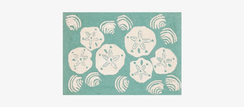 Sand Dollar Rug - Liora Manne Frontporch Aqua (blue) Shell Toss Area, transparent png download