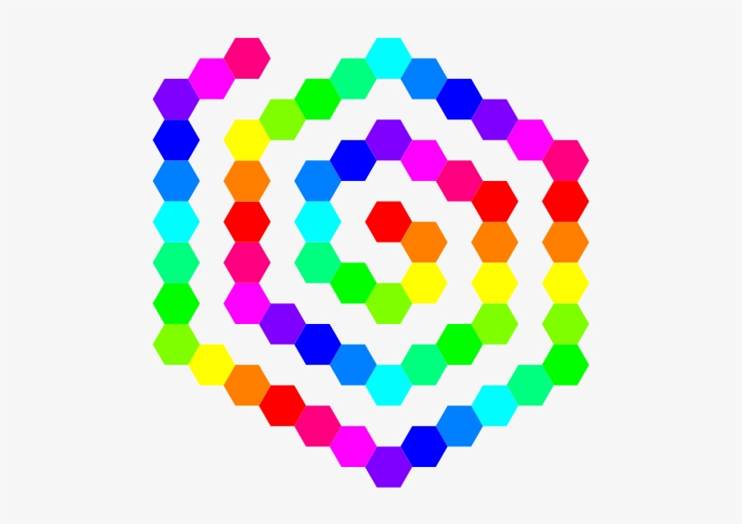 60 Hexagon Spiral Clipart Png, transparent png download