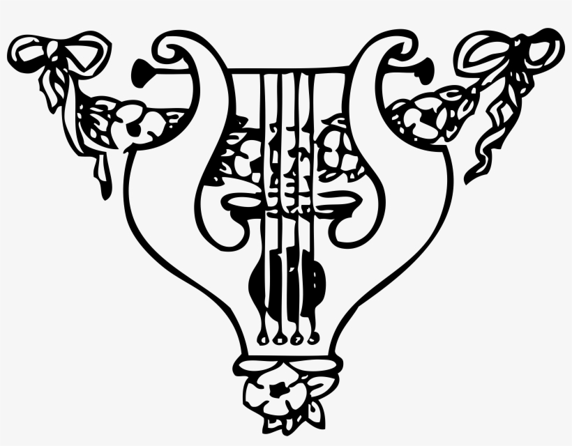 This Free Icons Png Design Of Lyre And Garland, transparent png download