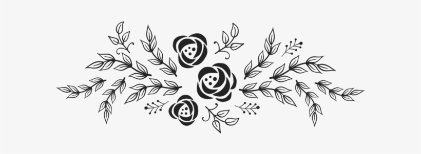 Flower Garlands Png Black And White, transparent png download