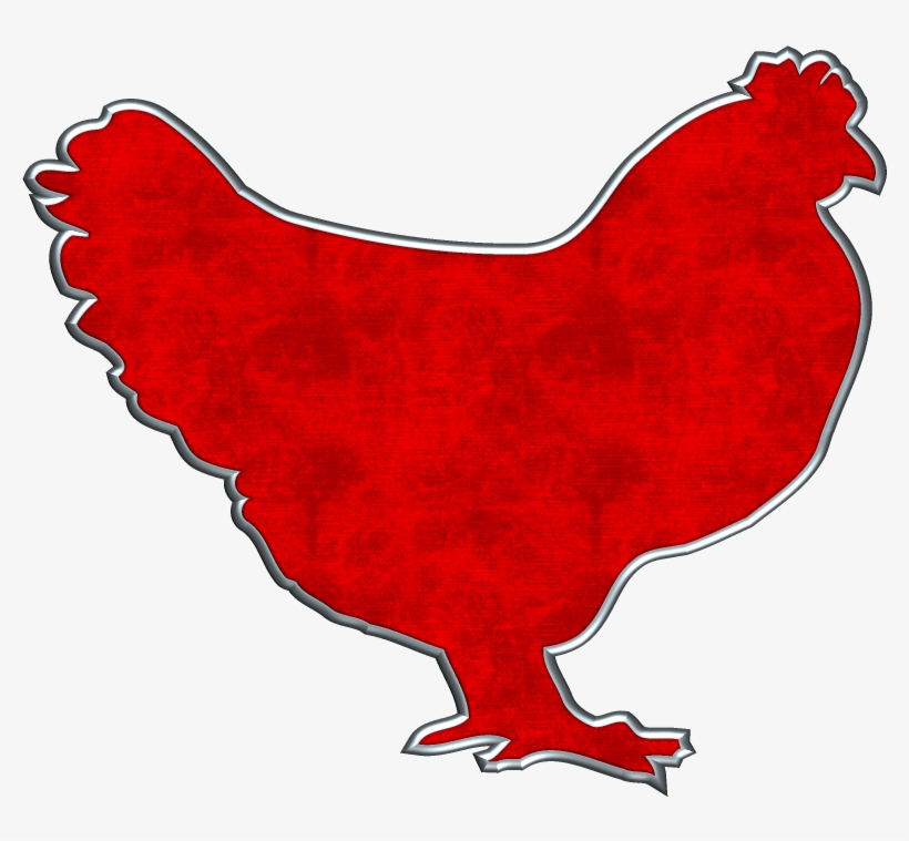 Red Style Hen Png 1024-800 - Chicken, transparent png download