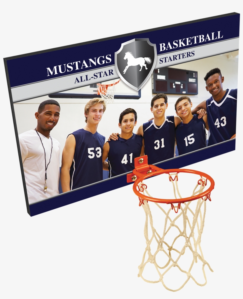 Large Custom Color Basketball Hoop Plaque - Basketball, transparent png download