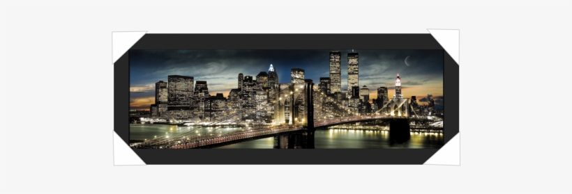 #584 - Gb New York City Manhattan Night And Moon Decorative, transparent png download