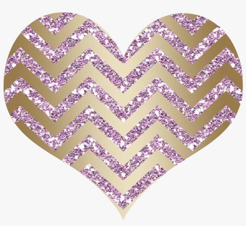 Banner Graphic All Things Positively Positive - Pink And Gold Heart, transparent png download