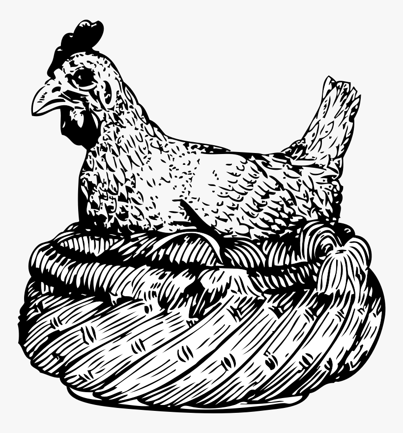 Old Hen In A Basket Clipart Png, transparent png download