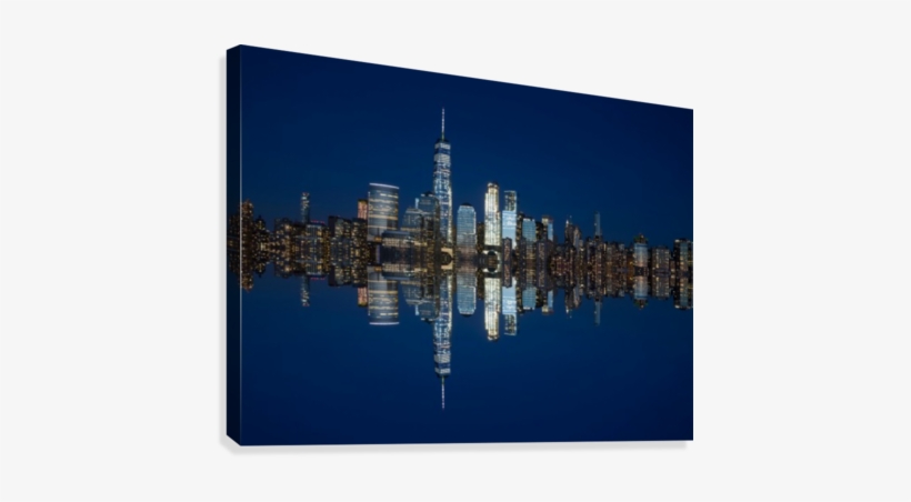 Nyc Skyline Canvas Print - Reflection, transparent png download