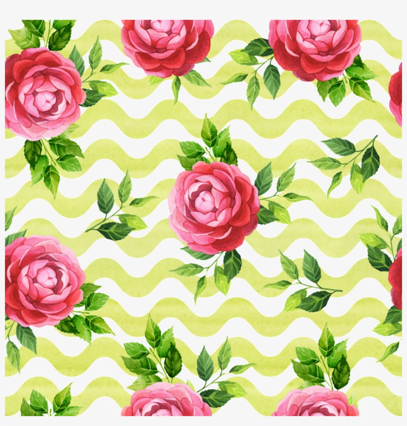 Hand-painted Red Camellia Background Pattern - Illustration, transparent png download