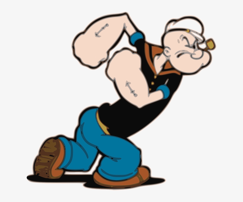 Muscle Man Cliparts - Popeye The Sailor Man, transparent png download