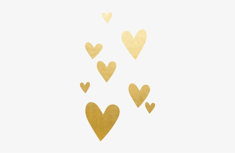 2 Set Tattoos - Little Gold Hearts Png, transparent png download