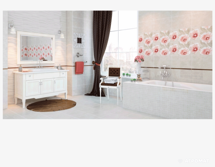 Плитка Opoczno Creamy Fantasy Border Flower Фриз - Opoczno, transparent png download