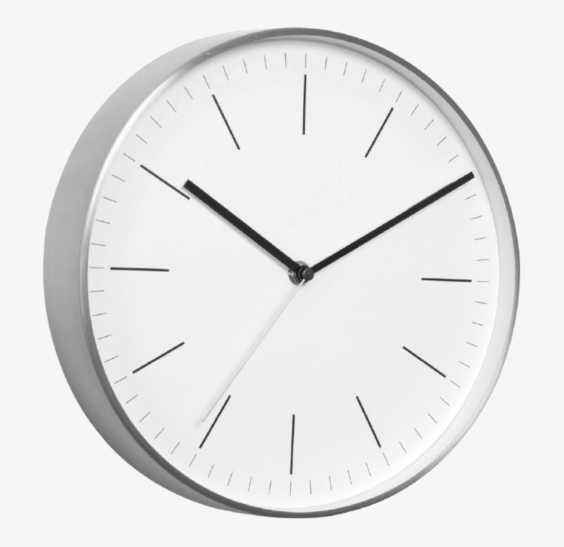 Clock - Karlsson White Minimal Copper Steel Wall Clock White/brown, transparent png download