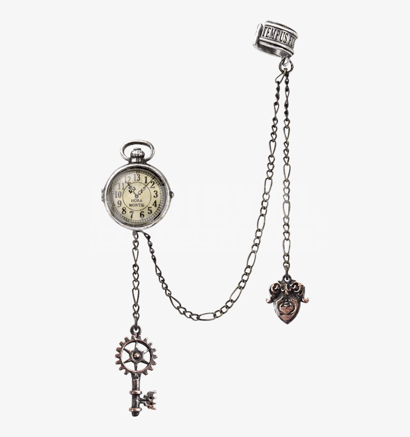Steampunk Timepiece Ear Cuff - Ear Ring, transparent png download