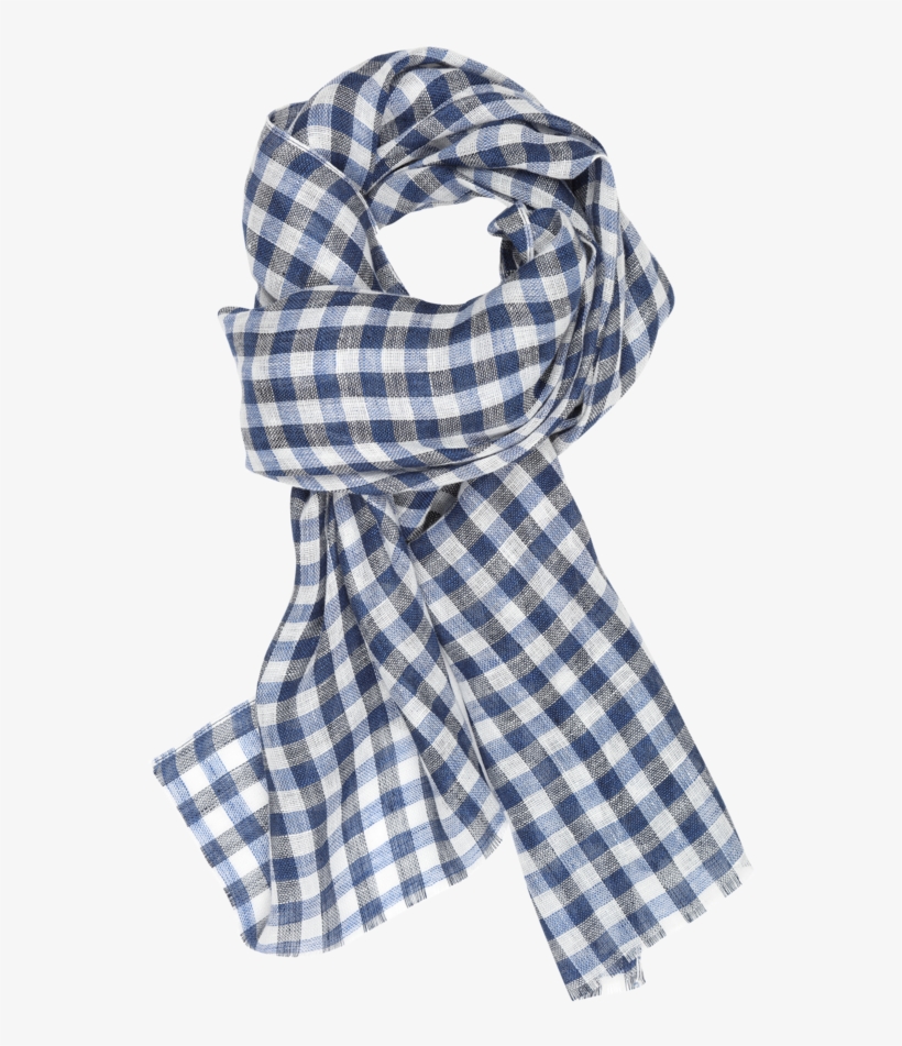 James Derby Italia Linen Scarf In Navy - Scarf, transparent png download
