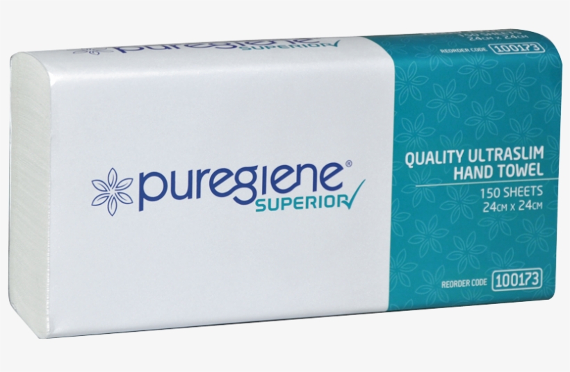 100173 - Puregiene Superior Quality Hand Towel Slimline 20pk, transparent png download
