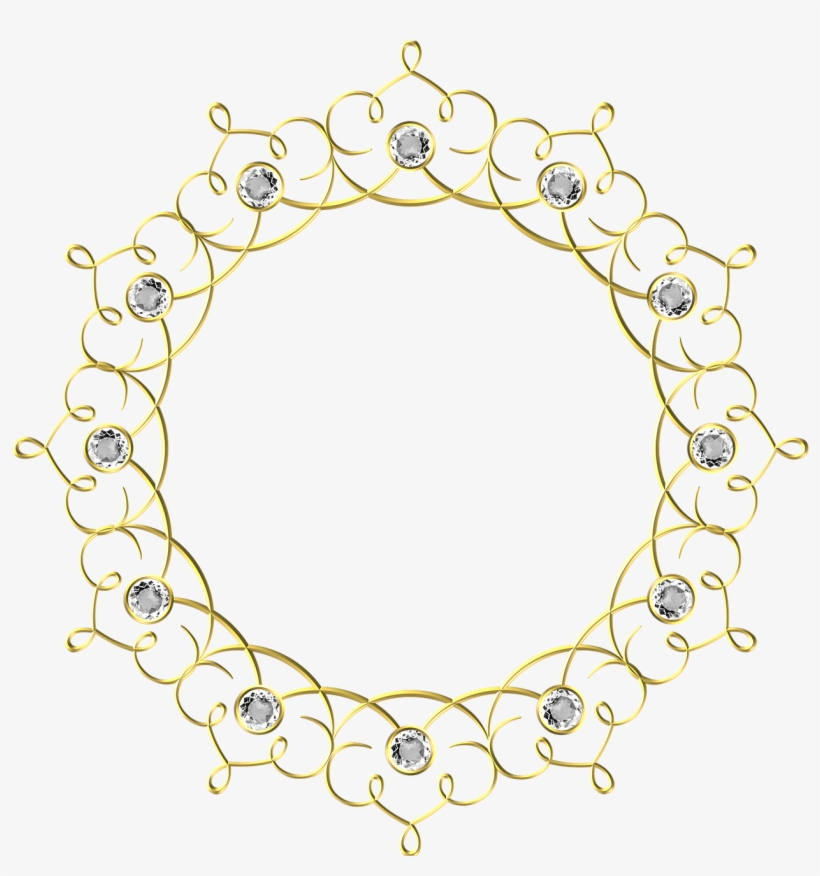 Wedding, Gold, Frame, Round, Border, Decoration, transparent png download