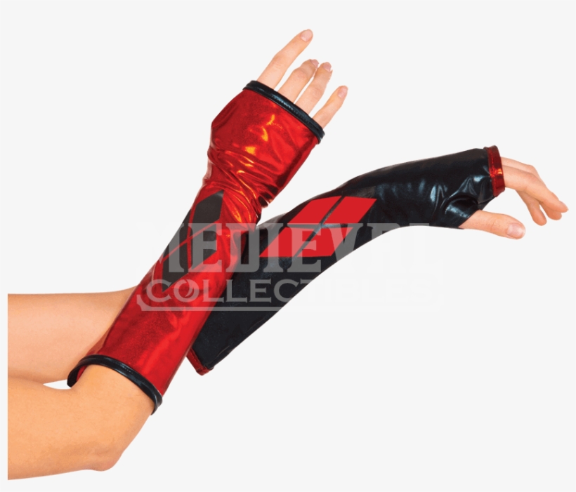 Adult Harley Quinn Gauntlets - Guantes Harley Quinn, transparent png download