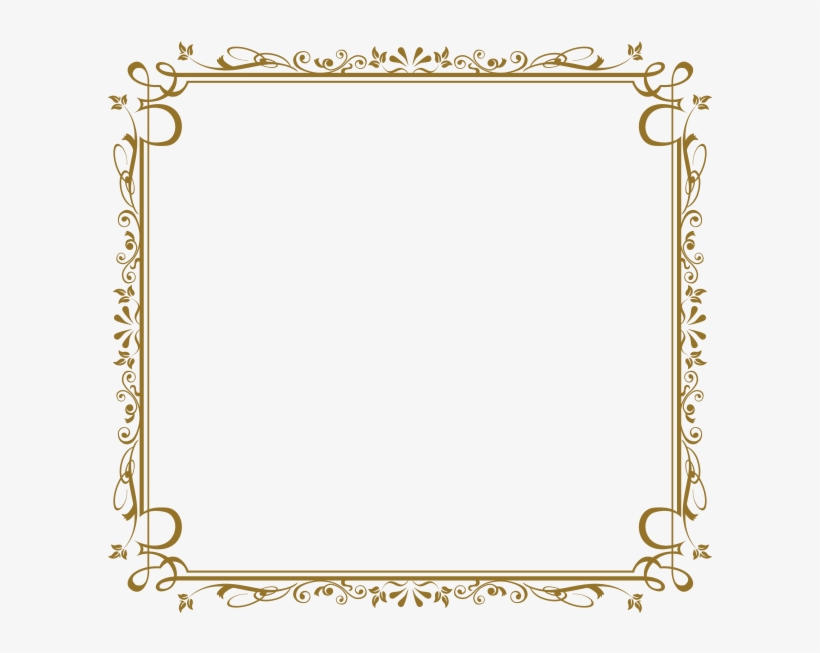 Golden Frame - Picture Frame, transparent png download