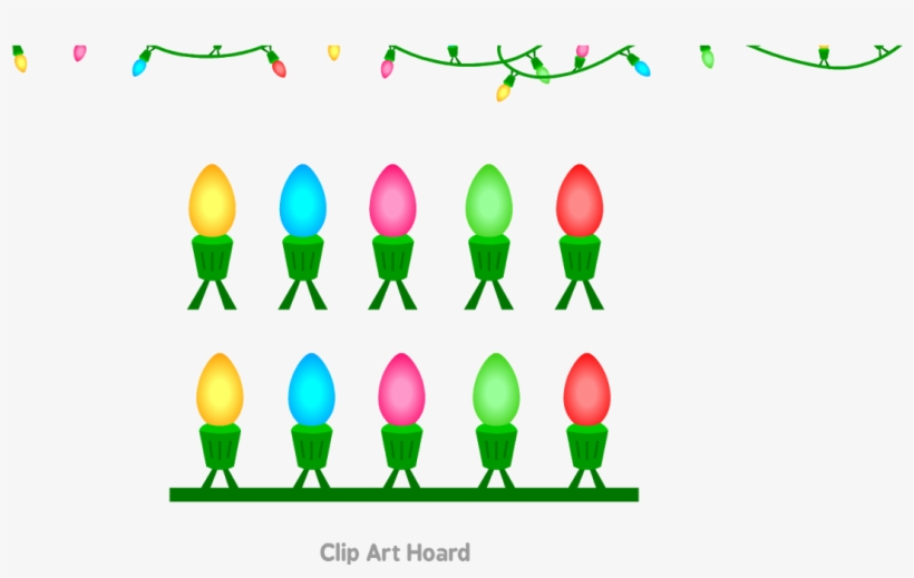 Christmas Lights Image Black And White - Clip Art, transparent png download