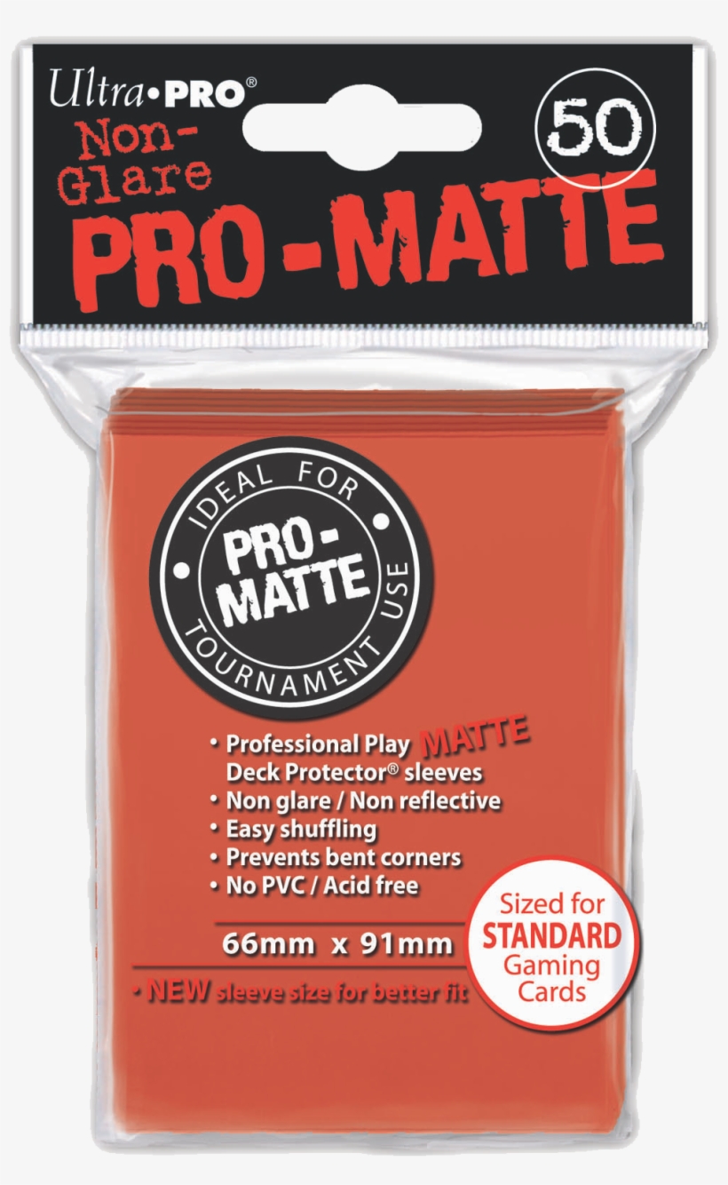 Ultra Pro Game Sleeves-pro Matte Peach - Pro Matte Red Standard, transparent png download