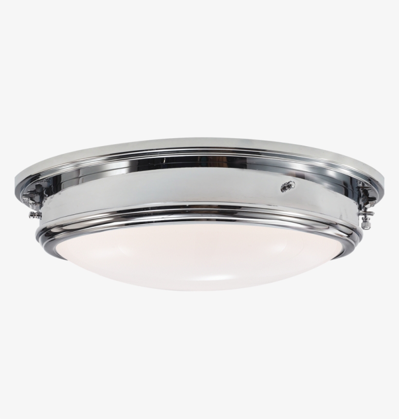 Enlarge Image - Marine Porthole Large Flush Mount - Nickel/white -, transparent png download