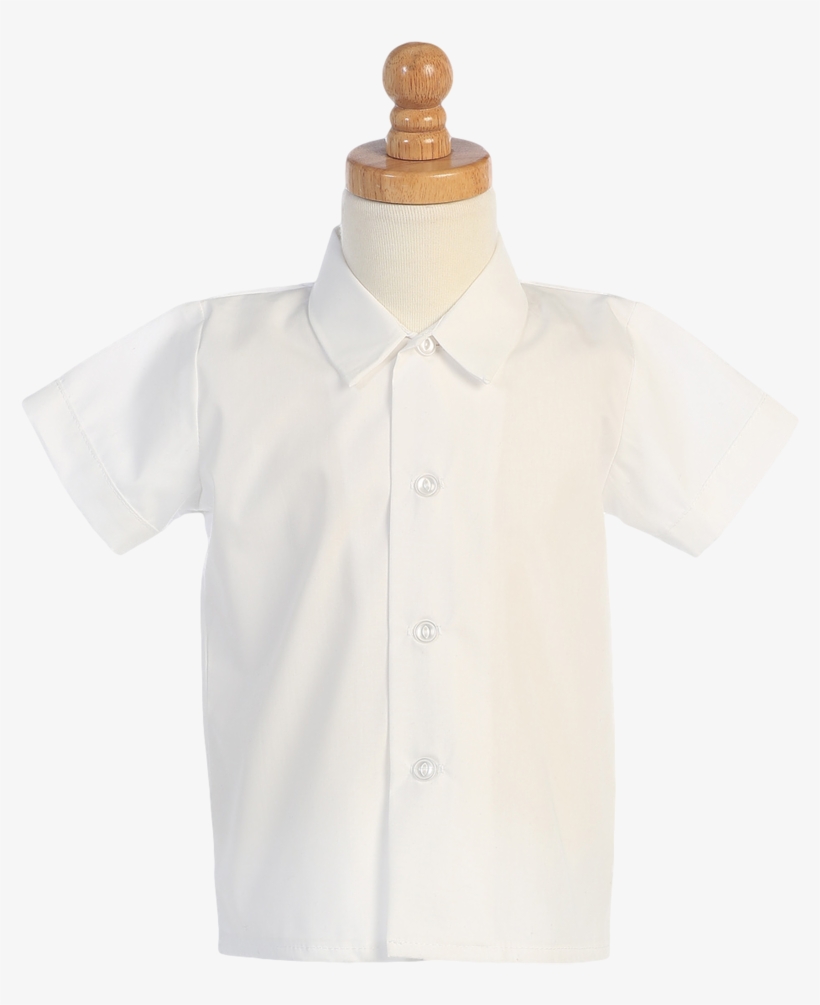 Boys White Short Sleeve Button Down Dress Shirt 800 - White Short Sleeve Boys Shirt, transparent png download