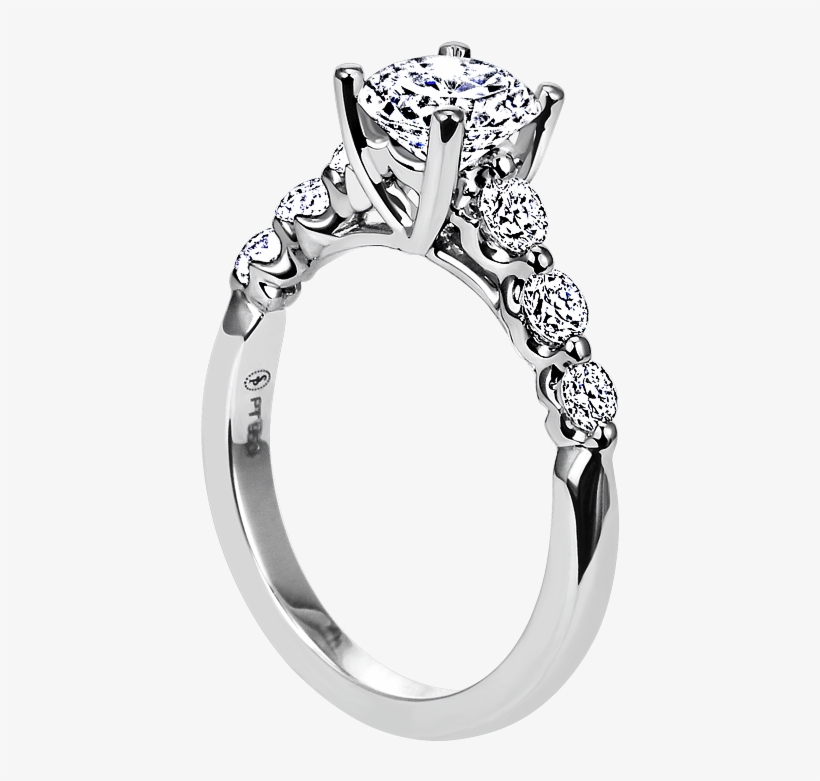 Click To Zoom - Seven Diamond Engagement Ring, transparent png download