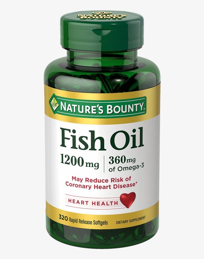 1,200 Mg - Fish Oil Nature Bounty, transparent png download