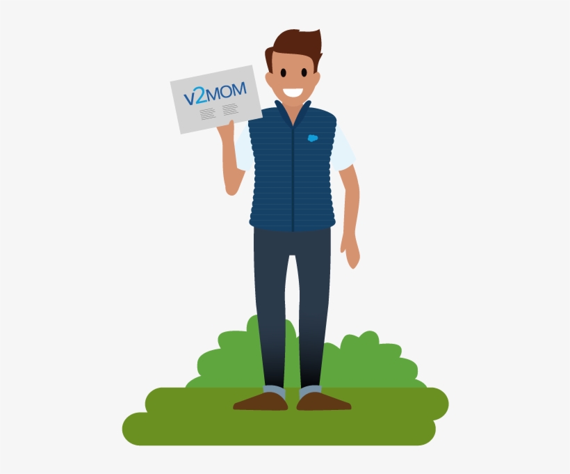Image Of An Employee Holding A V2mom, Which Stands - Illustration, transparent png download