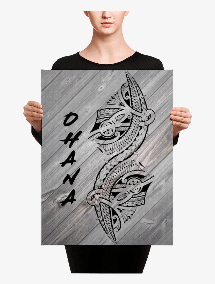 Canvas - Ohana W/tattoo - Hamopride - Black Mask Red Pied French Bulldog Canvas, transparent png download