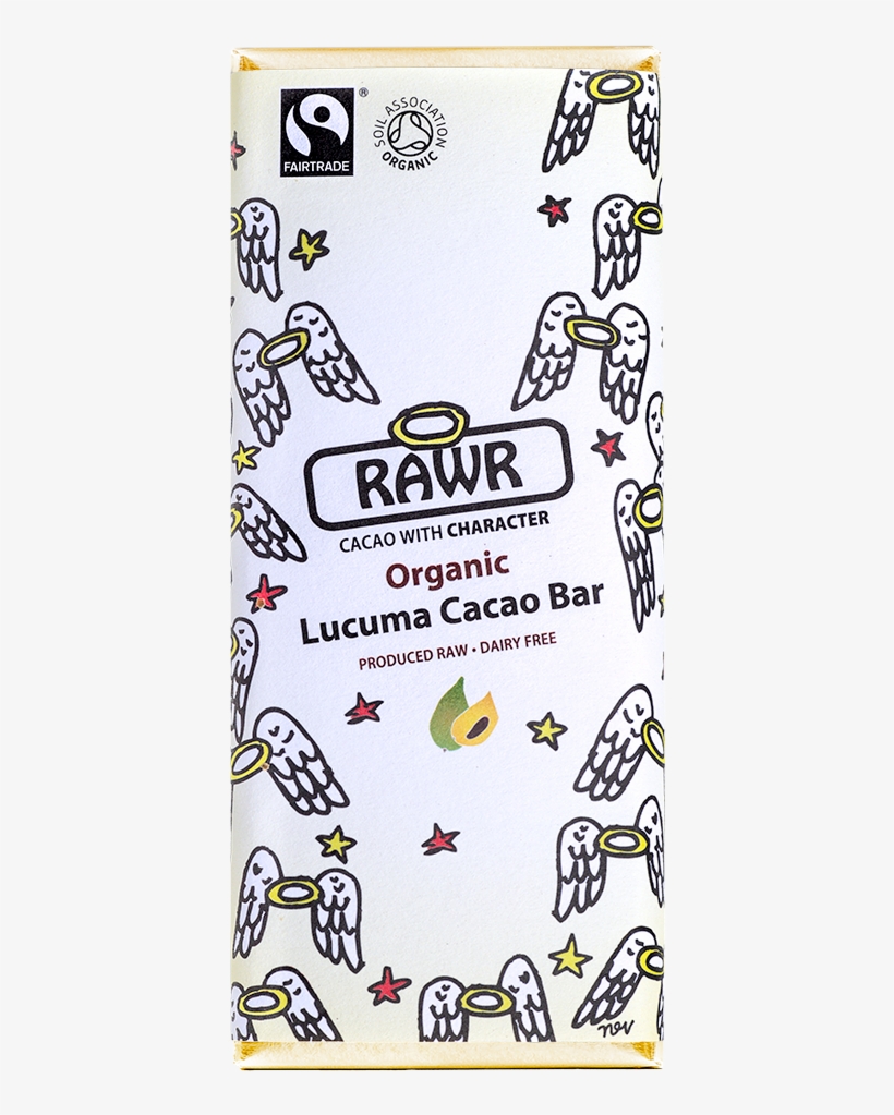 Rawr Organic Lucuma Cacao Bar - Raw Chocolate Company - Organic Lucuma Cacao Raw Bar, transparent png download