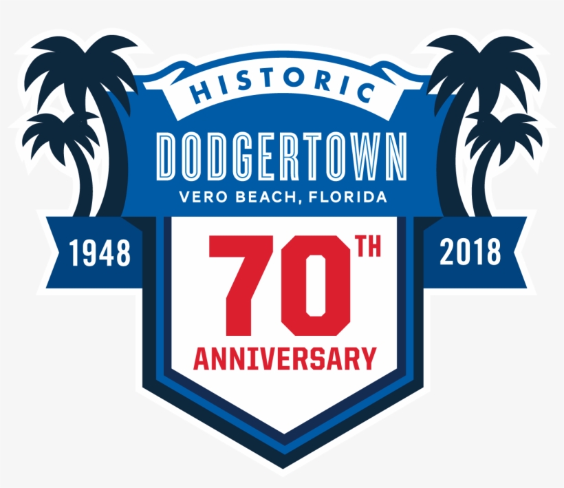 636553294928479782 Hd 70 Years Final 4color White 300 - Historic Dodgertown - Vero Beach, transparent png download