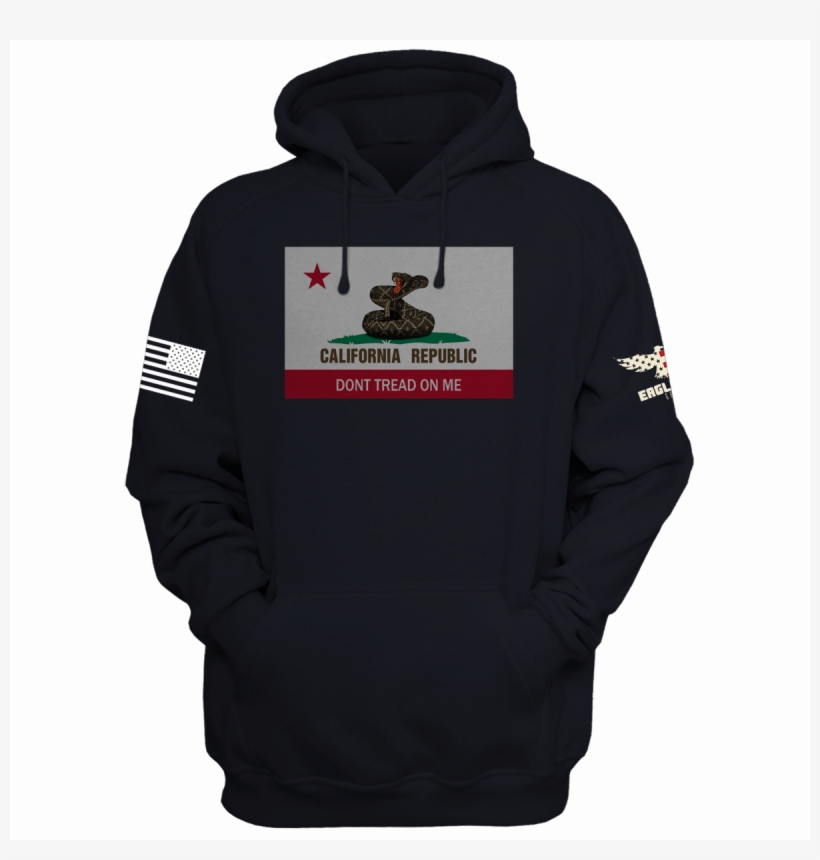 California Flag Don't Tread On Me Hoodie - Skateboarding Or Not To Skateboarding,, transparent png download