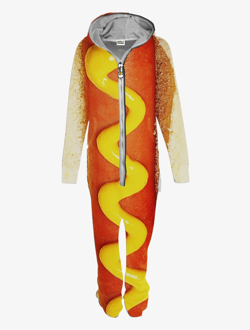 All Over Print Of A Giant Hotdog With Mustard With, transparent png download