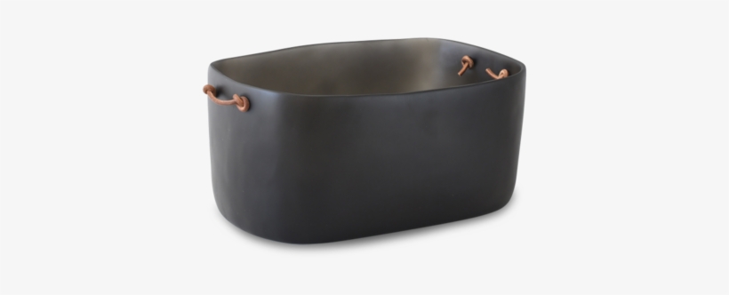 Champagne Bucket W/ Leather Handles, Grey - Bathtub, transparent png download