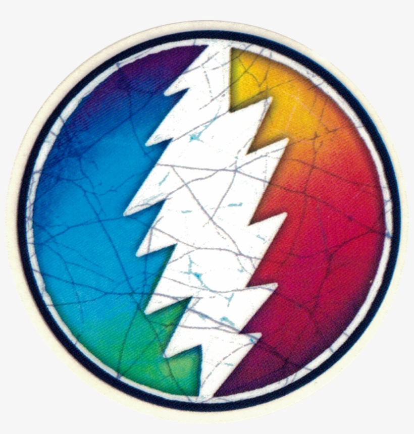 Grateful Dead Rainbow Lightening Bolt - Decal, transparent png download