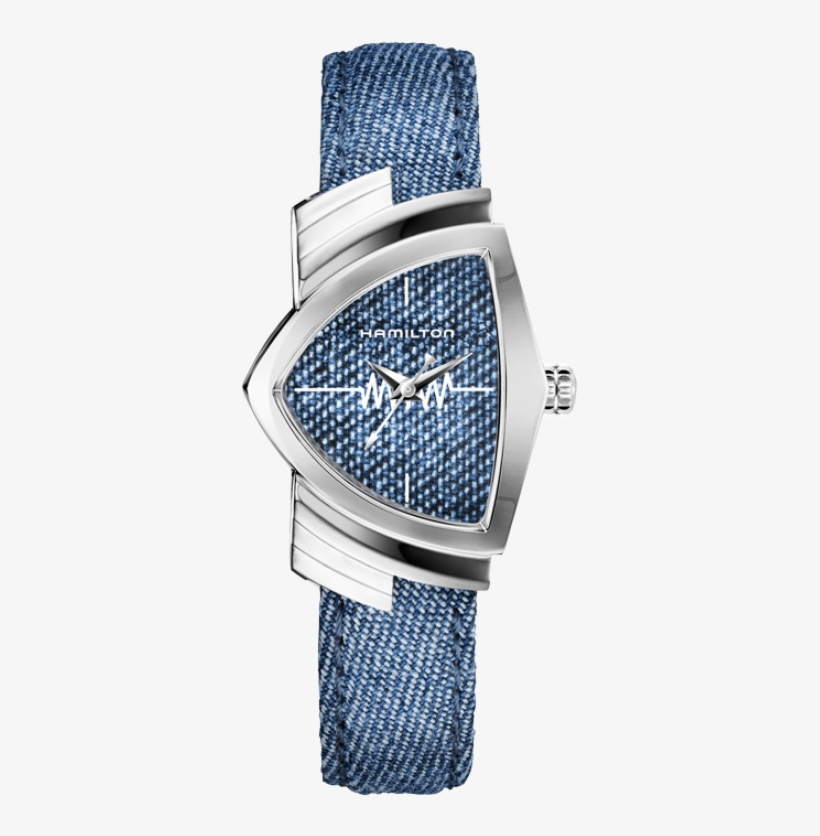 The Quartz Comes In A Stainless Steel Case And A Blue - Ventura S, transparent png download