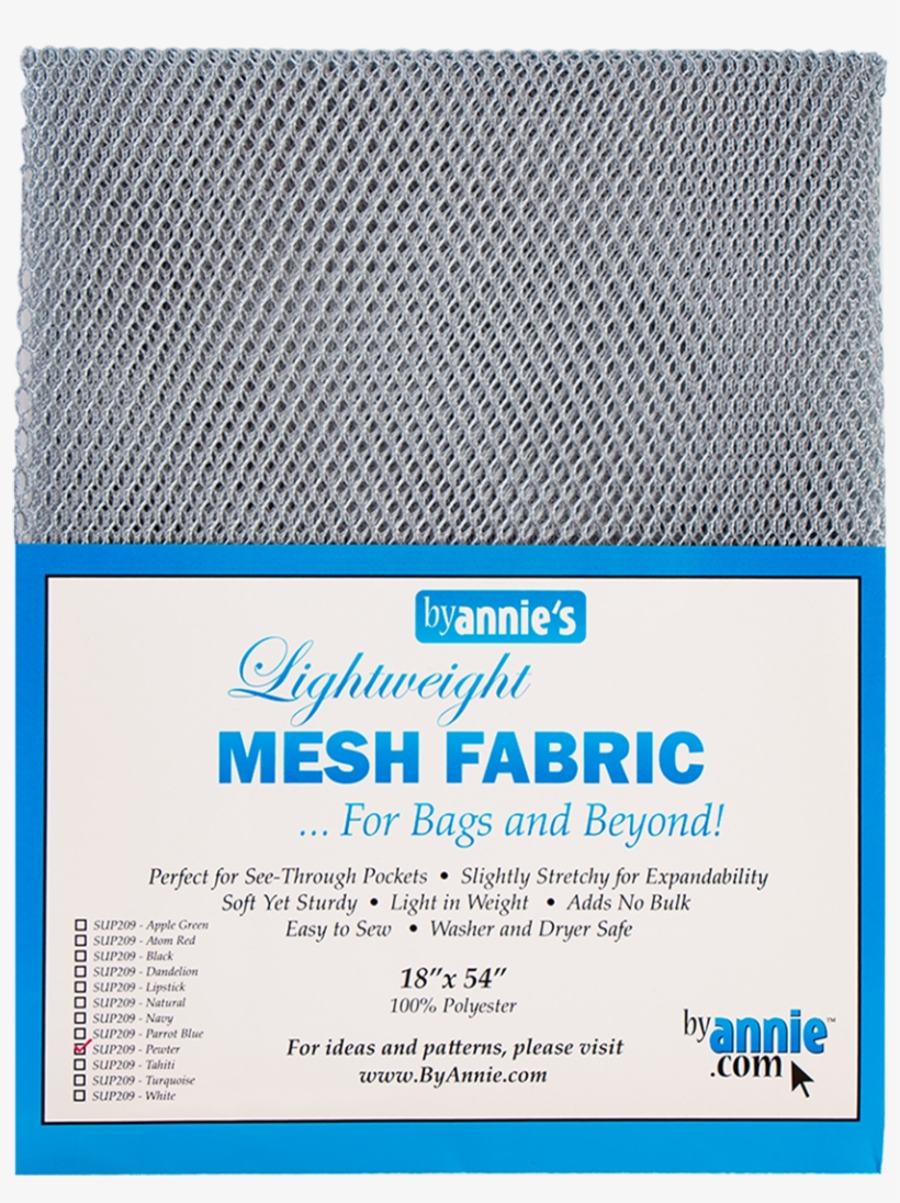 Mesh Lite Weight Pewter - Annies Mesh Fabric Lightweight 18 X 54 Pewter Ltwt, transparent png download