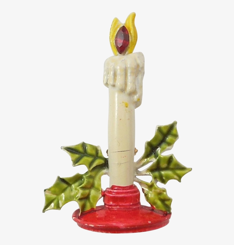 Vintage Christmas Candle Pin - Jewellery, transparent png download