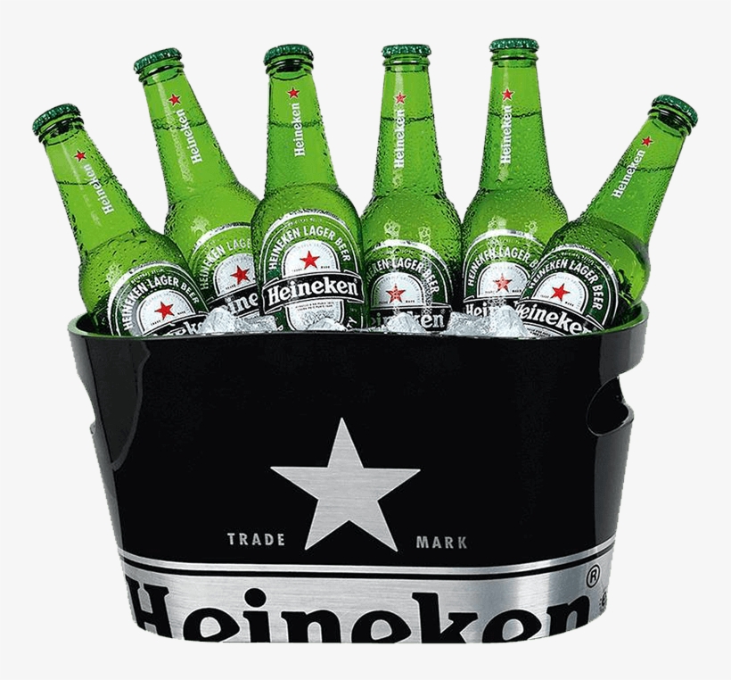 Heineken Single Walled Ice Bucket Black - Heineken Bucket, transparent png download