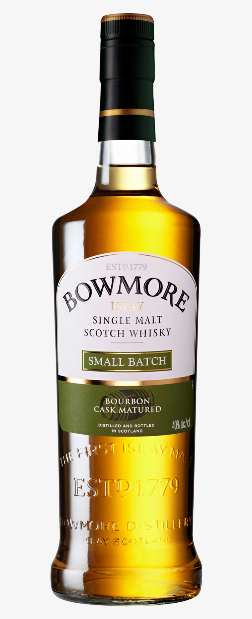Buy Bowmore Small Batch Scotch Whisky Online Today - Bowmore Small Batch - Bourbon Cask Matured Single Malt, transparent png download