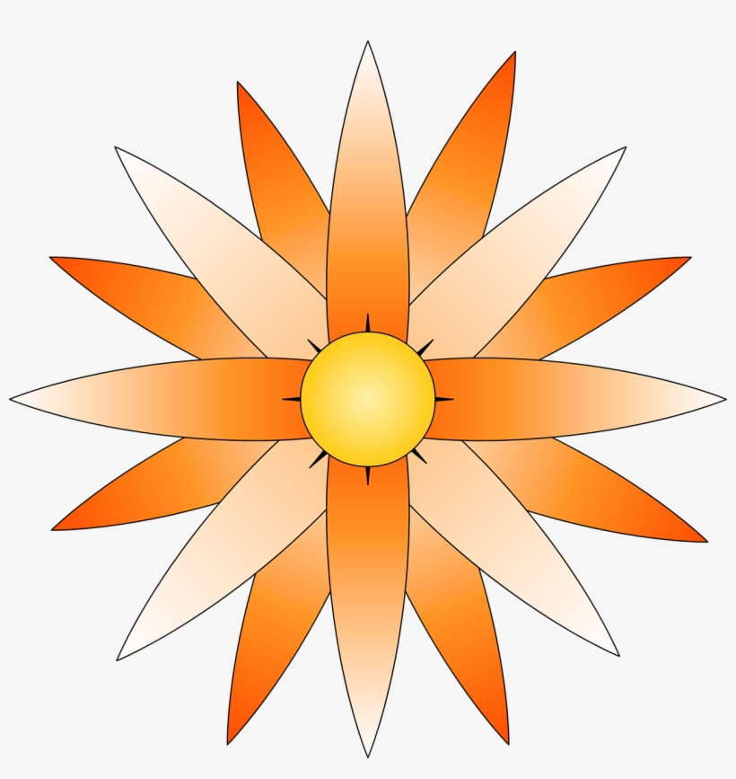 Flower, Orange, Orange Flower, Yellow Flower, transparent png download