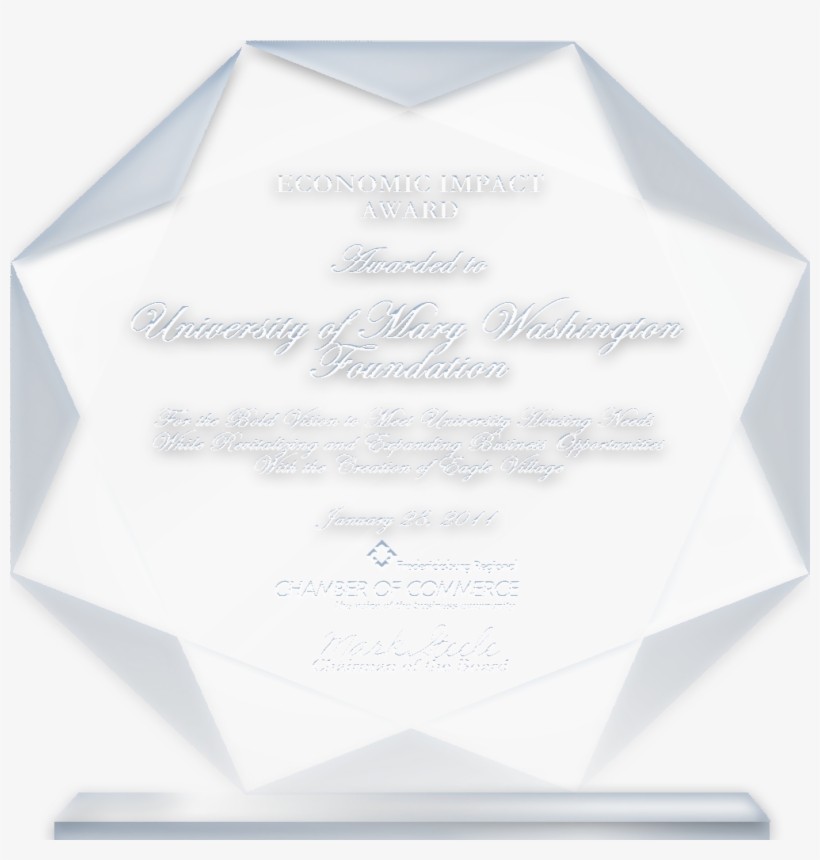 Winner Of Economic Impact Award - Document, transparent png download