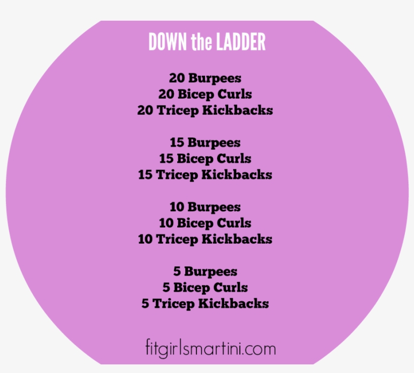 Down The Ladder Workout - Circle, transparent png download