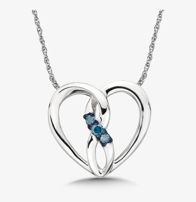 Sdc Creations Blue Diamond 10k White Gold Infinity - Locket, transparent png download