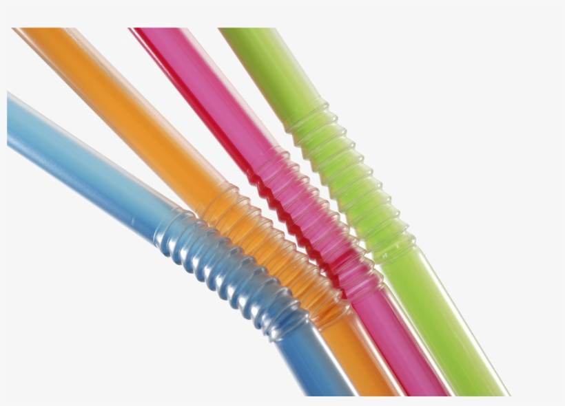 Back To Article → Plastic Drinking Straws - Set Of 100 Plastic Drinking Straws With Bendable Neck, transparent png download