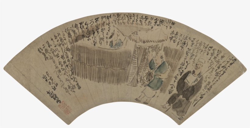 Buson Painted Fan - Yosa Buson, transparent png download