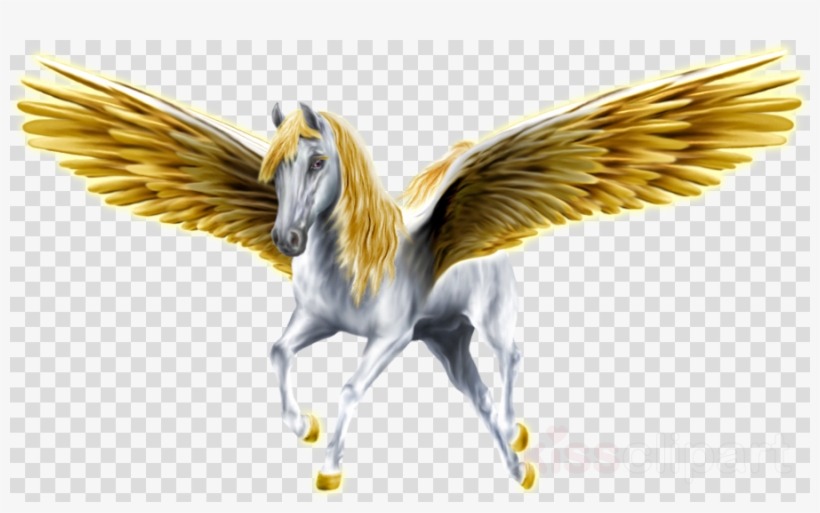 Pegasus Gif Png Clipart Pegasus Unicorn - Gold Unicorn, transparent png download